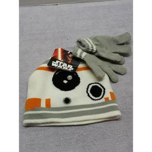 Star Wars Disney Kids Beanie White BB-8 Droid Beanie Hat One Size Toddler Size